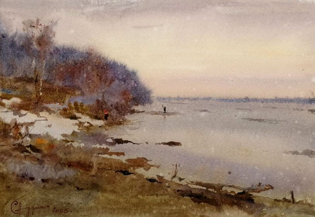 ПОГЛЕД ИСКОСА: Сребрна вода акварела