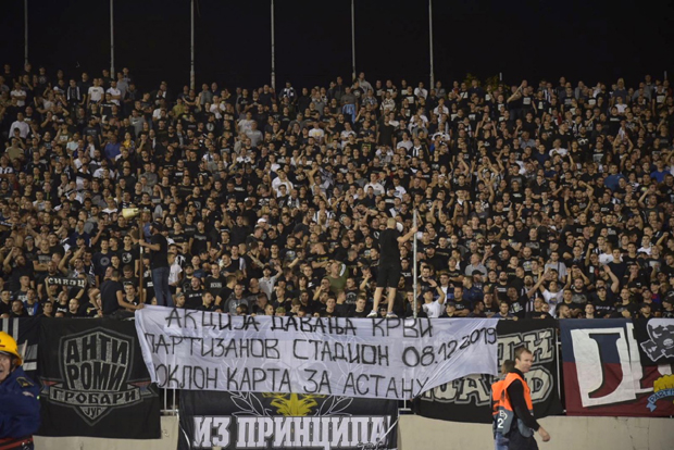 ХУМАНА АКЦИЈА “ГРОБАРА”: Дајте крв, гледајте Партизан - Астана