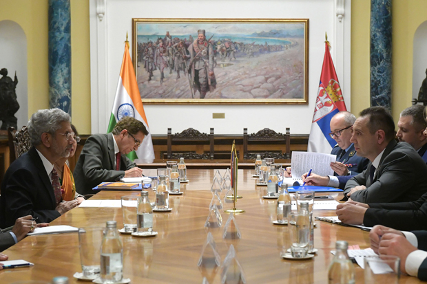 Вулин са индијским министром спољних послова Џаишанкаром