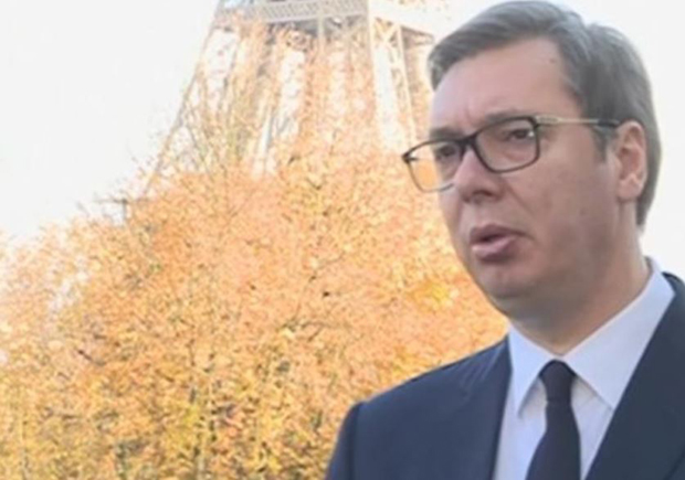 Наставак дијалога кад Приштина укине таксе: Вучић се обратио након састанка са Макроном и Тачијем