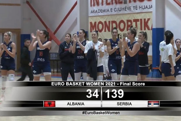 Овакво понижење кошарка не памти: Српкиње прегазиле Албанке са троцифреном разликом