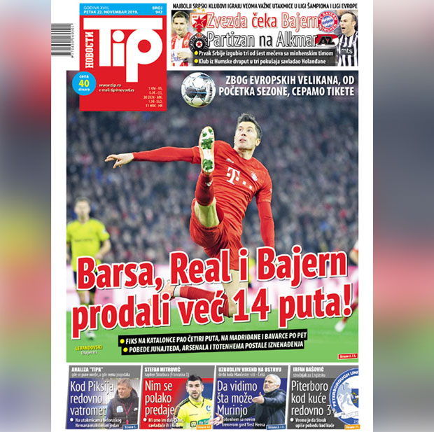 У новом броју “Типа”: Због великих клубова често цепамо тикете