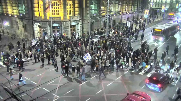 Више лидера СзС него активиста: Опозиција окупила једва стотинак људи на протесту испред Министарства финансија