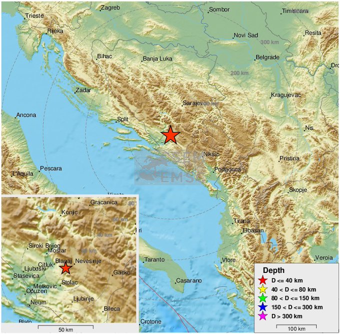 Земљотрес погодио БиХ, тресао се и Београд: После потреса јачине 5,2 степена људи истрчали на улице