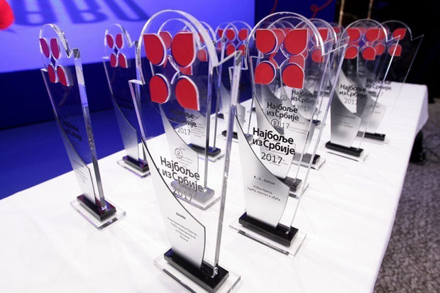 Награде јетреној паштети Карнекс, Зајечарском пиву, Дуелу,  модној кући Екстрим интимо, хотелу Краљеви чардаци: Изабрано Најбоље из Србије