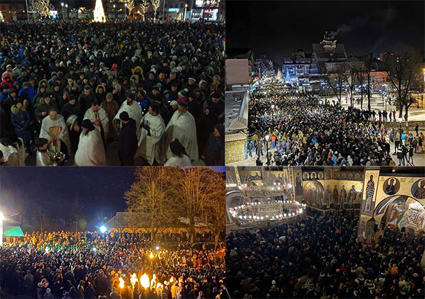 Хиљаде грађана Берана на молебану, рекордан број верника у Подгорици и Пљевљима, устали Жабљак, Плужине, Бијело Поље: Светиње нису за тендере и продају 