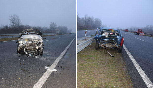 Предњи део аутомобила потпуно смрскан, браник одлетео на ограду: Стравичне слике удеса у Хрватској у ком је страдао Србин (ФОТО/ВИДЕО)