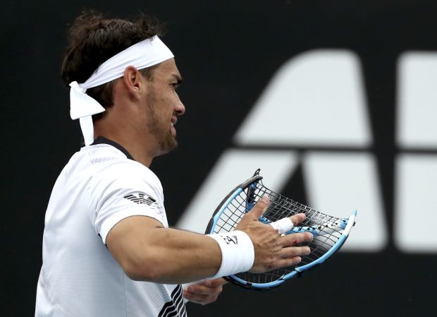 Прво ломљење рекета: Италијан није могао да се контролише (ВИДЕО)