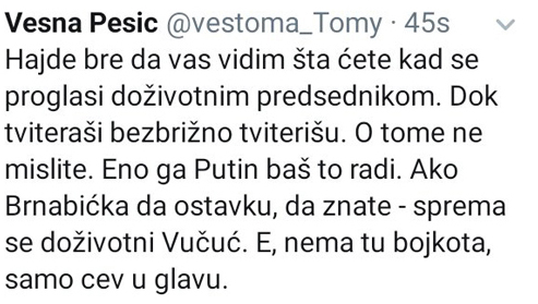 Стефановић поводом поруке на друштвеној мрежи: Твит Пешићеве класична претња