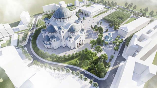 Плато пун дрвореда и зеленила: Ево како ће да изгледа простор испред Храма Светог Саве (ФОТО)