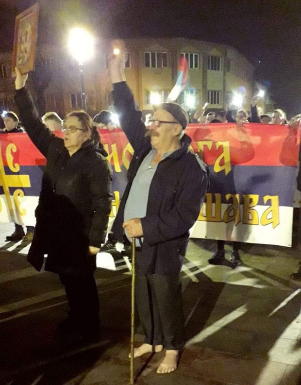 Драган је препешачио 15 километара БОС: Кроз лед и снег стигао на литију у Пљевљима