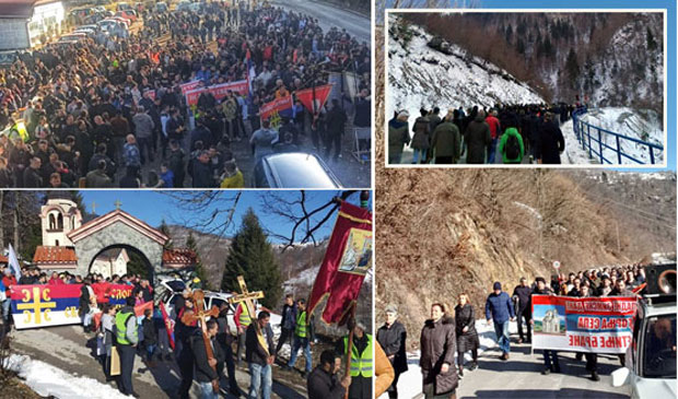Наставак литија широм Црне Горе: Беране, Бијело Поље, Андријевица и Никшић на ногама (ВИДЕО)