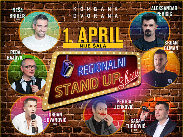 Први април, није шала: Други регионални stand up show у Комбанк дворани
