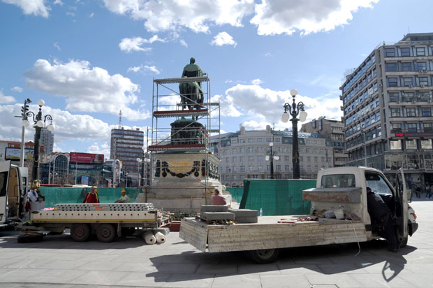 Кнеза сређују до 1. маја: Почела рестаурација и конзервација споменика Михаилу Обреновићу