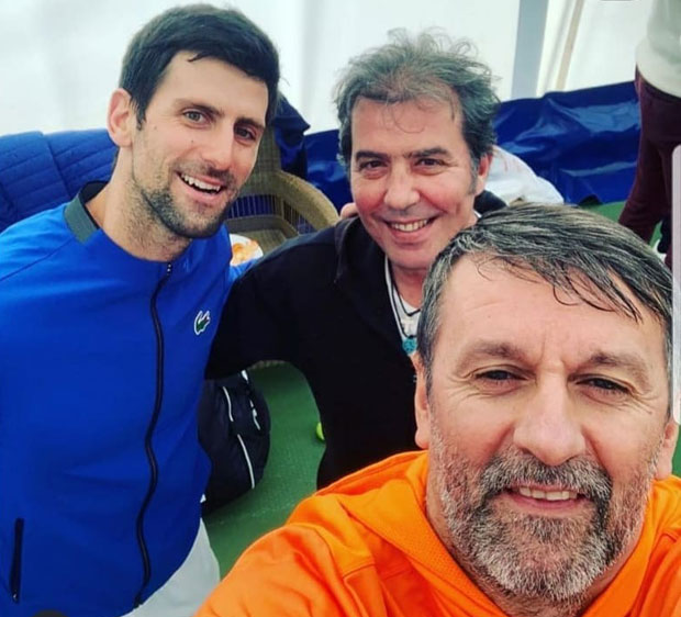 Срећно, велики човече у Индијан Велсу!: Кики Лесендрић уз Новака Ђоковића
