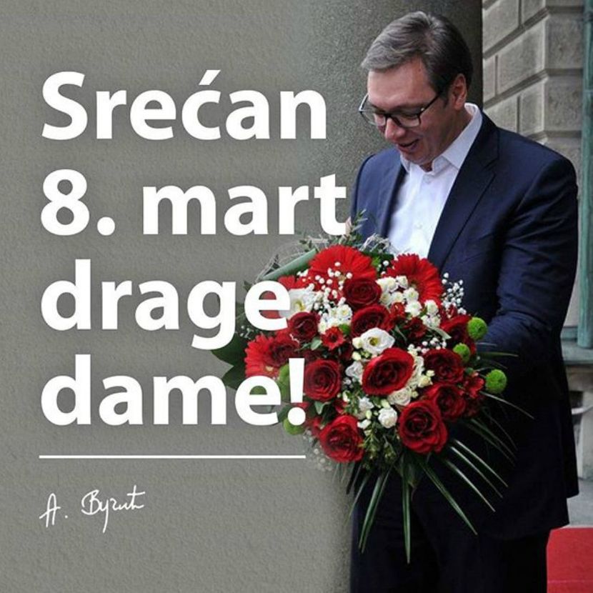 Хвала вам што сте стуб својих породица и наше Србије!: Вучић честитао 8.март 