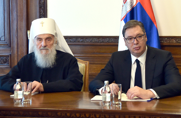 Председник Вучић поподне са патријархом Иринејем