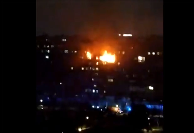 Страшне сцене пожара у стану на Новом Београду: Горело на осмом спрату (ВИДЕО)