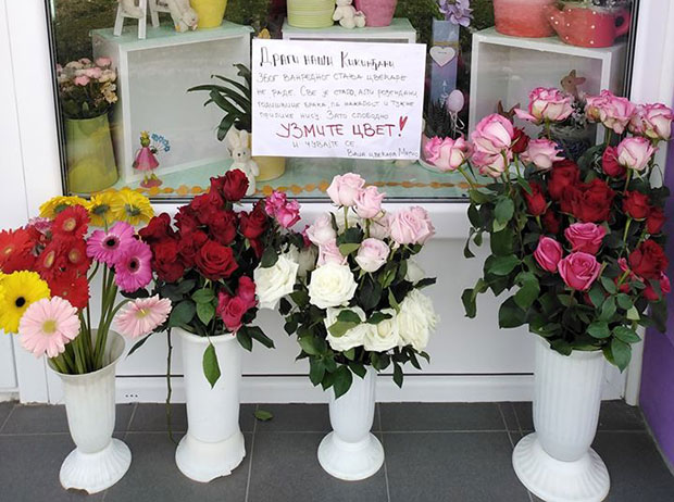 Потез једне цвећаре одушевљава Кикинђане (ФОТО)