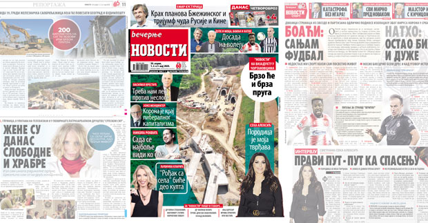 Ексклузивни интервјуи, репортаже, специјални додаци: Празнични четвороброј “Вечерњих новости” на 56 страна