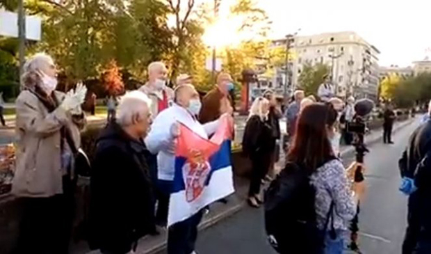 Пензионери ПРОТИВ Ђиласа (ВИДЕО/ ФОТО)