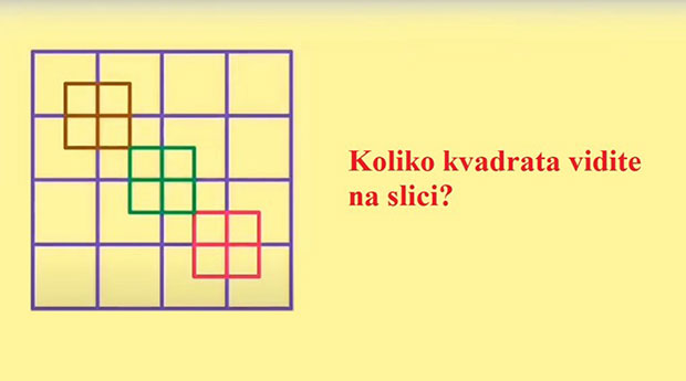 Мозгалица која је намучила многе: Колико видите квадрата на слици? (ВИДЕО)