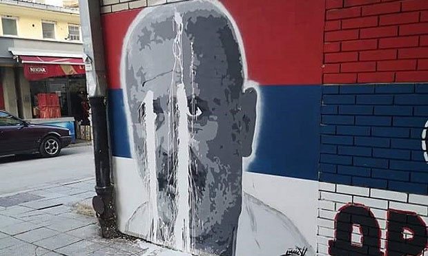 Оскрнављен мурал доктора Лазића на Добрињи: Само показују немоћ