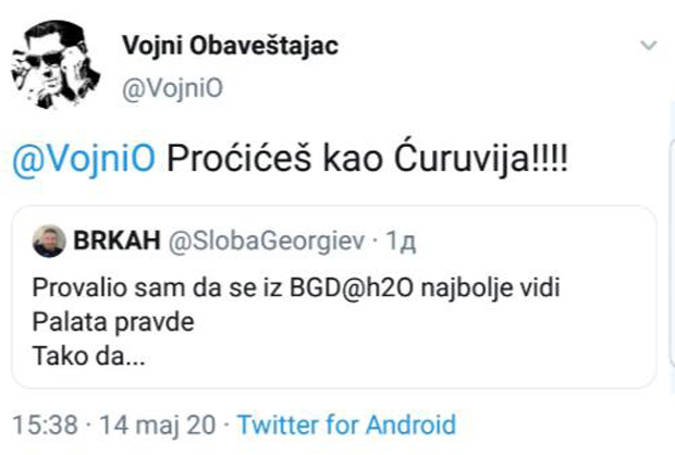 Ухапшен мушкарац (38) из Лознице који је на Твитеру ПРЕТИО Ђиласу, Бошку Обрадовићу, Веселиновићу, Стефановићу и Ивану Ивановићу (ФОТО)