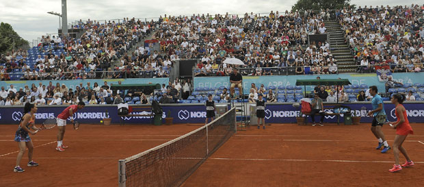 Новаков турнир почео спектаклом: Ђоковић и Зимоњић се надмудривали, Олга и Јелена уживале (ФОТО)