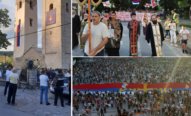 Прогон свештеника у Црној Гори након одржаних литија у неколико црногорских градова: ИНСПЕКТОР СА КОСОВА ХАПСИ СВЕШТЕНИКЕ!

