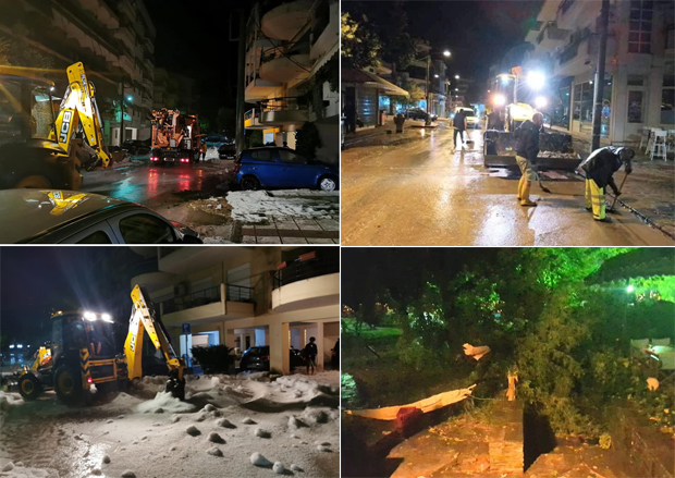 “Небеса су се отворила”: Незапамћена ОЛУЈА у Грчкој - БАГЕРИМА склањали ГРАД са путева као да је снежни нанос (ФОТО)