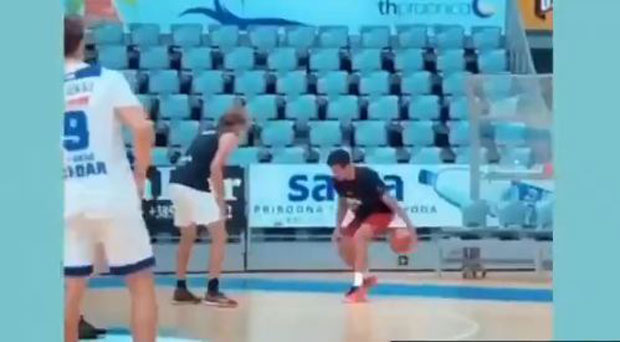 Занимљив дан у Задру пред почетак Адрија тура: Новаков шоу на баскету (ФОТО, ВИДЕО)