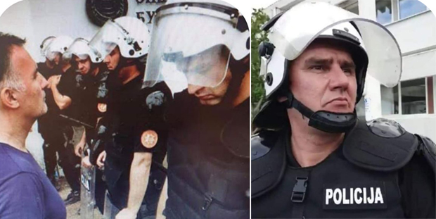 Није лако с чизмом газит светилишта, С пендреком јуришат на Исусов престо: Песма посвећена полицајцу који је скинуо униформу у Бару
