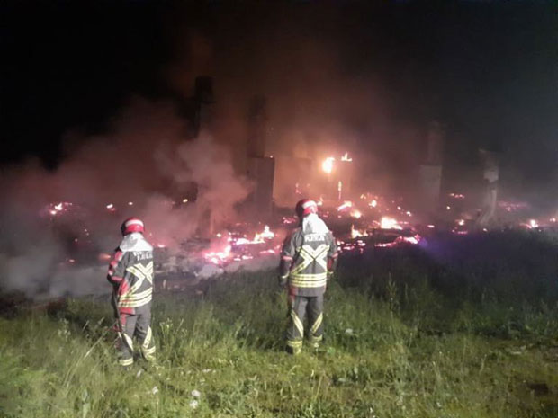 Изгорео објекат некадашњег предузећа Шумарство у пљеваљском селу