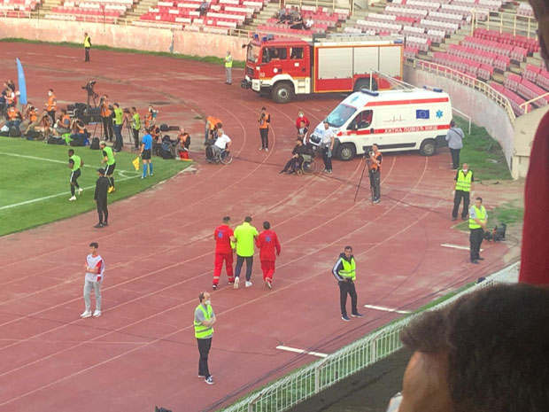 Инцидент у Нишу после гола Војводине (ВИДЕО)