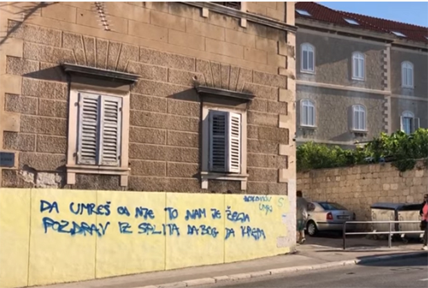 Власти у Сплиту брзо реаговале, уклоњена скандалозна порука упућена Новаку Ђоковићу