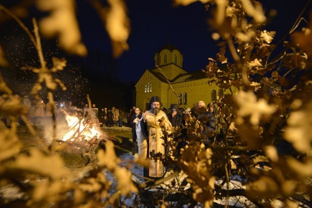 Прослава Бадње вечери и Божића у Храму Св. Илије у Миријеву